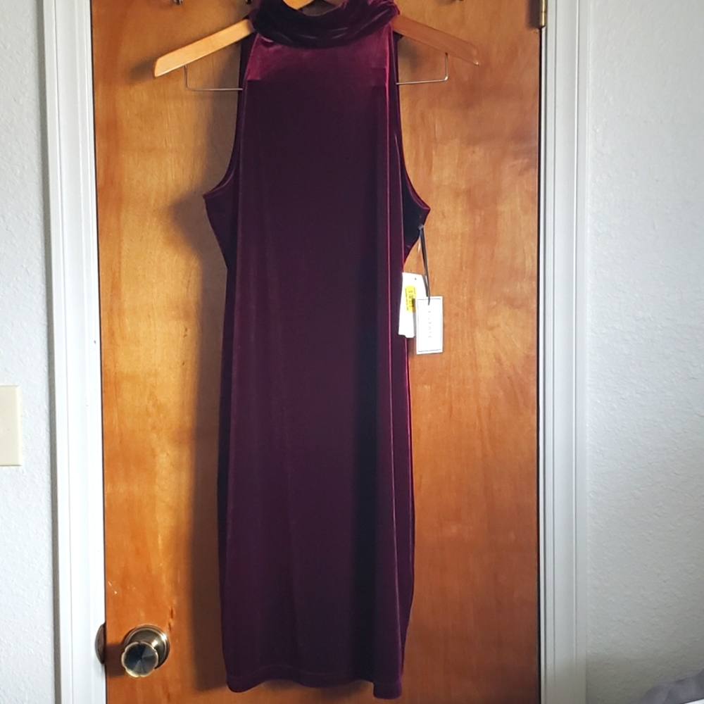 NWT 1. State sleeveless velvet midi dress